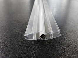 Magnetdichtungspaar 180° fluchtend mit 45° schrägem Magnetstreifen – Für 6, 8 oder 10 mm Glas – Art.Nr. 6072/6082