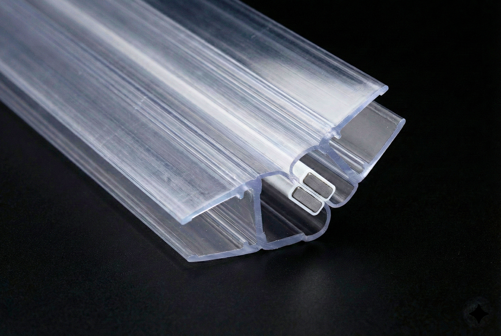 Magnetdichtungspaar 135° (1x45° + 1x90°) für Fünfeckduschen  – Für 6 oder 8 mm Glas – Art.Nr. 6092/6082