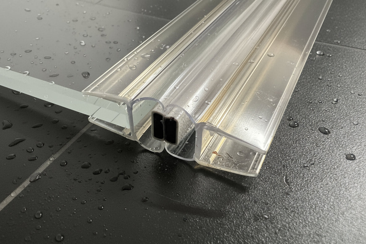 Magnetdichtungspaar 180° mit schmalem Magnetstreifen – Für 6, 8 oder 10 mm Glas – Art.Nr. 6092