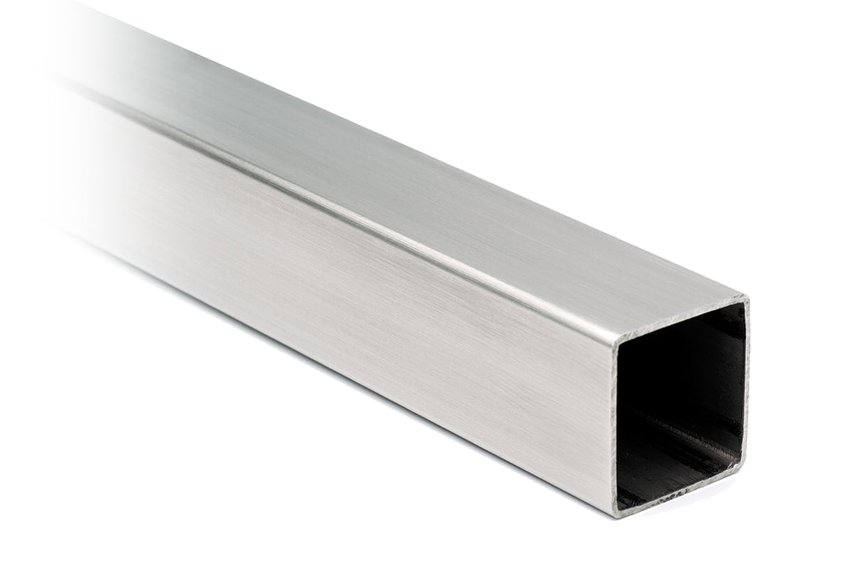 Stabistangen-Set 6415 – Vierkant 20x20 mm V2A, Glas-Decke vertikal