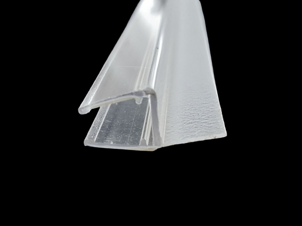 Lippendichtung 180° fluchtend mit gerader weicher Lippe – Für 6 oder 8 mm Glas – Art.Nr. 5112