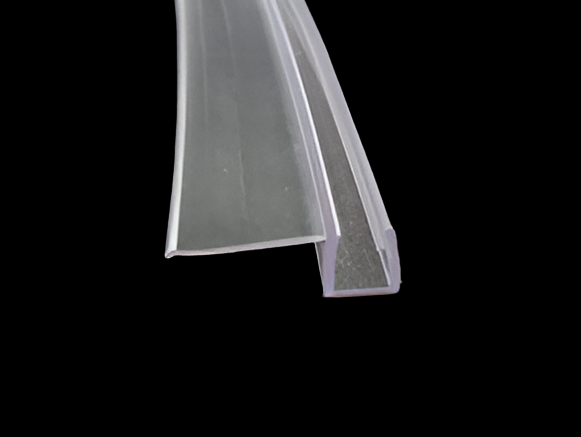 Gebogene Dusch-Türdichtung für Viertelkreisduschen mit 20 mm Dächlein – Für 6 oder 8 mm Glas – Art.Nr. 011B2.550