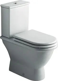 WC-Sitz Calla weiß mit Deckel und verchromten Scharnieren, Ansicht von oben