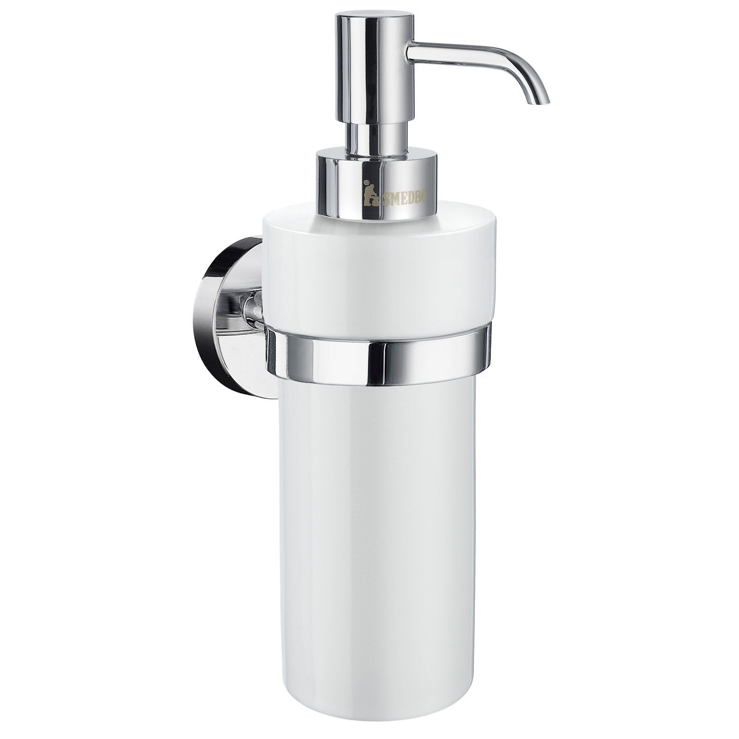 Seifenspender Porzellan 200 ml, Chrom poliert, Art.Nr. HK369P