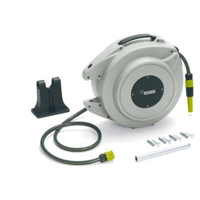 Automatik-Schlauchbox 15 m mit Wandhalter und Anschlussschlauch