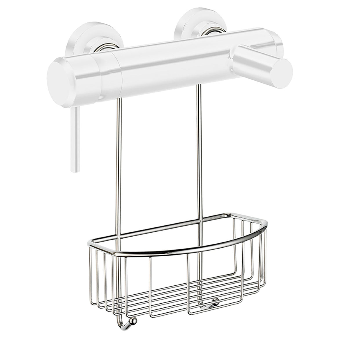 Smedbo Sideline Duschkorb für Duscharmaturen, zum Einhängen, 217 x 134 mm, Chrom poliert, Ansicht 3