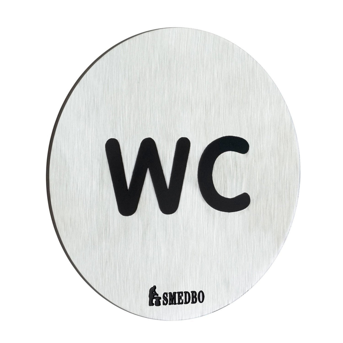 WC-Schild Toilette Edelstahl gebürstet selbstklebend