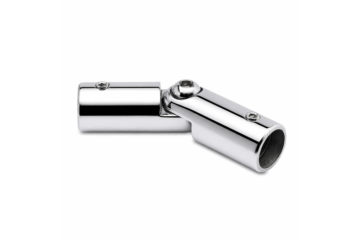 Rohrverbinder variabel für Rundrohr 19 mm, Chrom