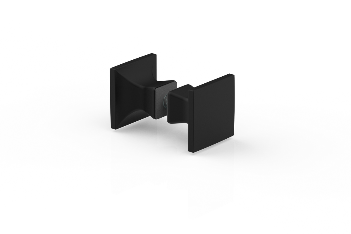 Duschgriff 8237 – eckig 40×40 mm beidseitig, 6–13,52 mm Glas, 5 PVD-Farben