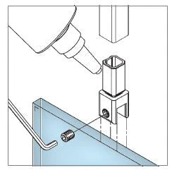 Glashalter Deckenmontage, Anwendungsansicht