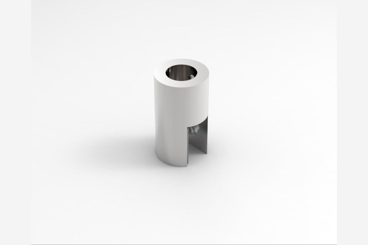 Glashalter vertikal Slim-Line für Stabilisierungsstange rund, Ø 12 mm, Chrom, Art.Nr. S1209