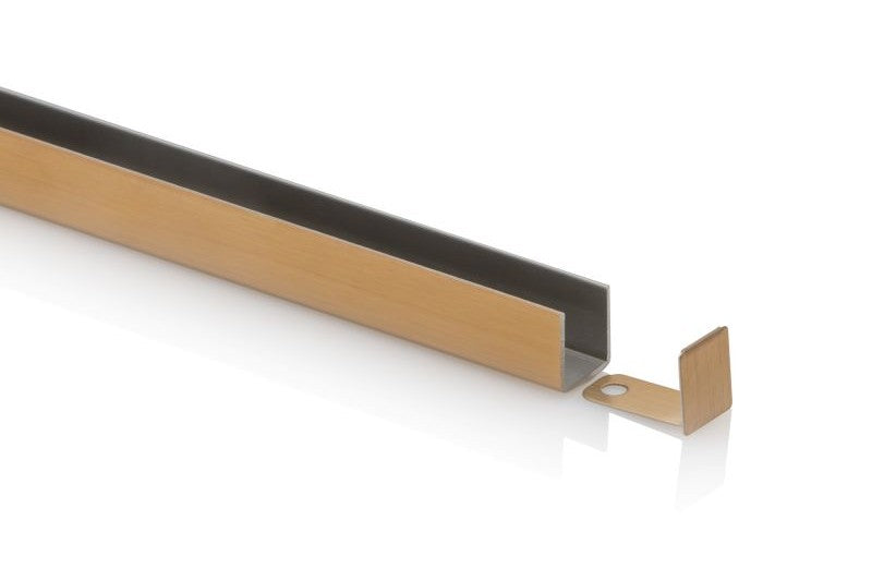 U-Profil 14×13×1 mm, Edelstahl PVD-beschichtet, 6 Farben, 250 cm, Ansicht 5