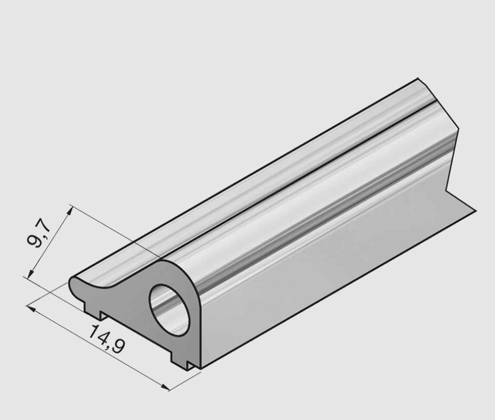 Schwallprofil-Set mit Endstücken und Eckverbinder – Für Duschtüren, verhindert Wasseraustritt