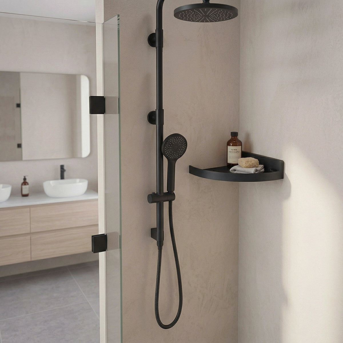 Smedbo Sideline Eckregal Schwarz Lifestyle