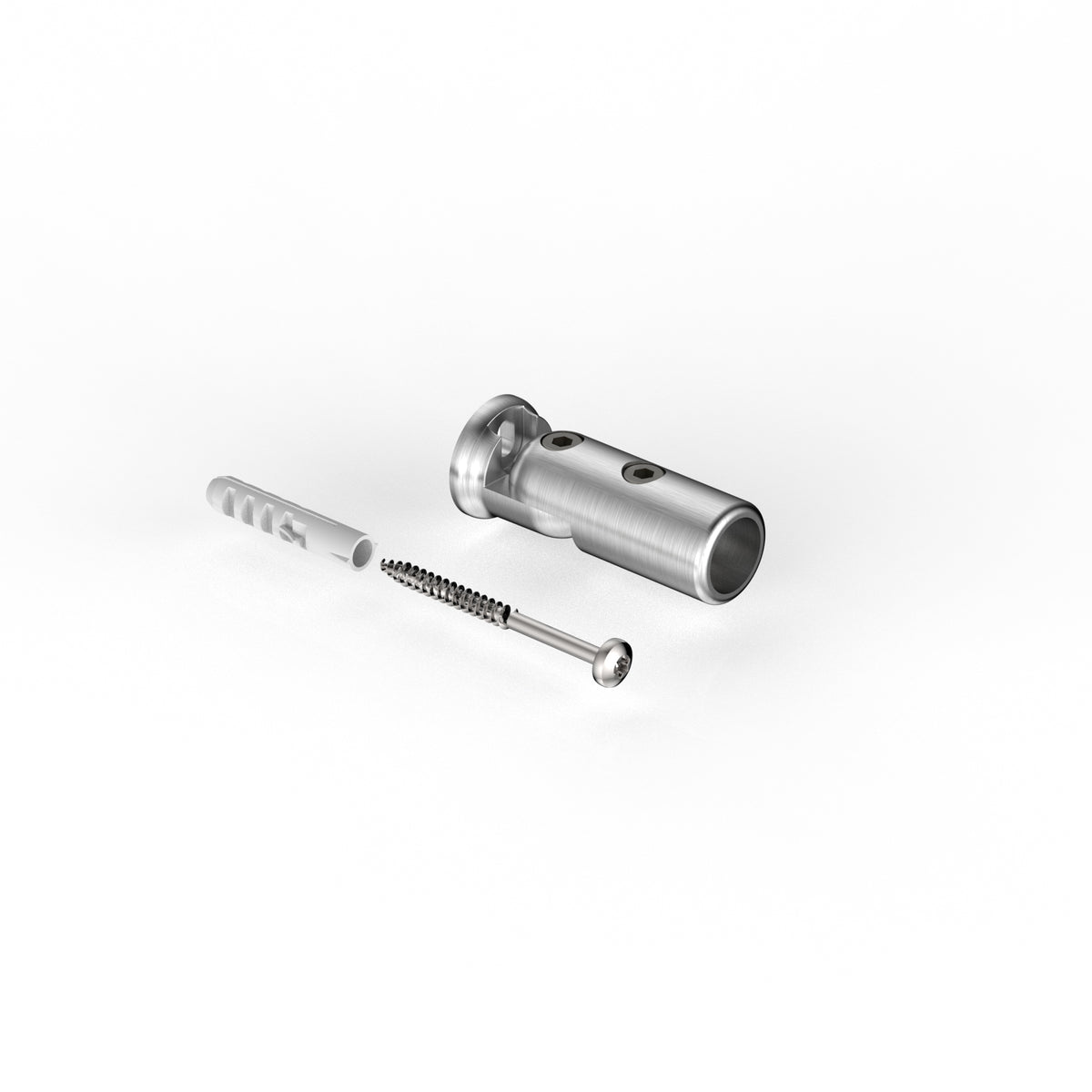 Wandhalter verstellbar für Stabistange Ø 16 mm, Edelstahloptik