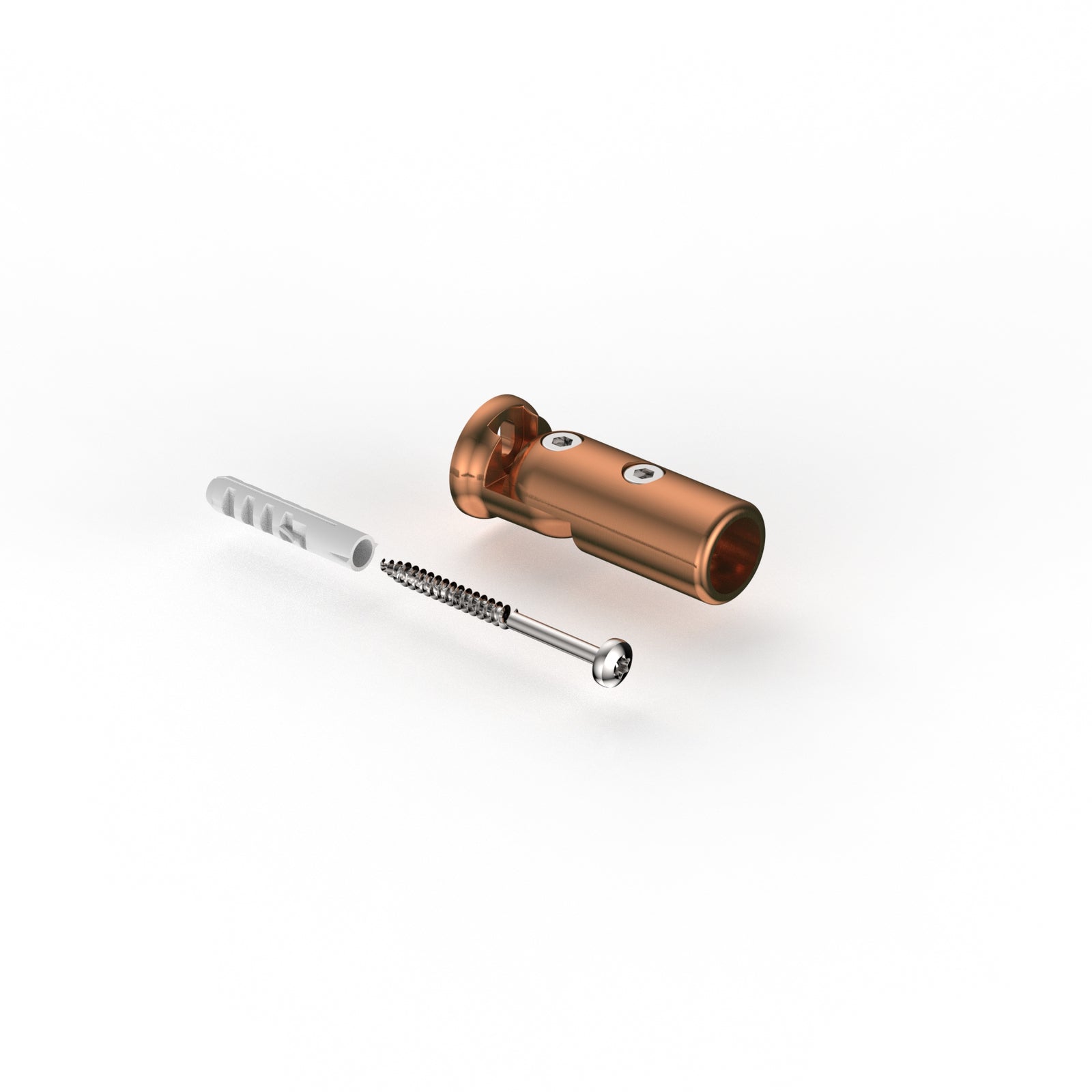 Wandhalter verstellbar für Stabistange Ø 16 mm, Kupferoptik gebürstet