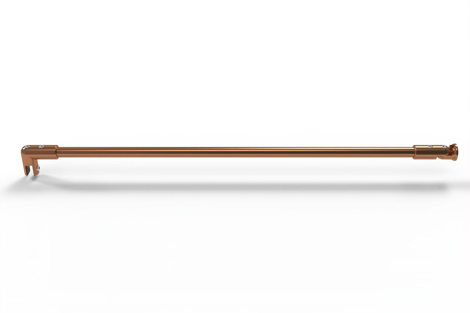 Stabistange 8744ZN – rund Glas-Wand, 5 PVD-Farben für Walk-in