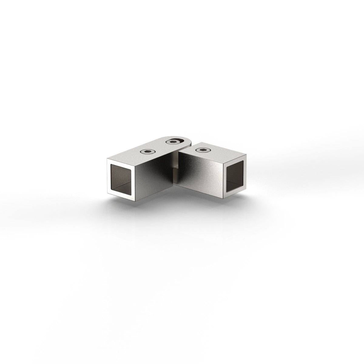 Ecke verstellbar für Stabistange eckig 15×15 mm, mattverchromt