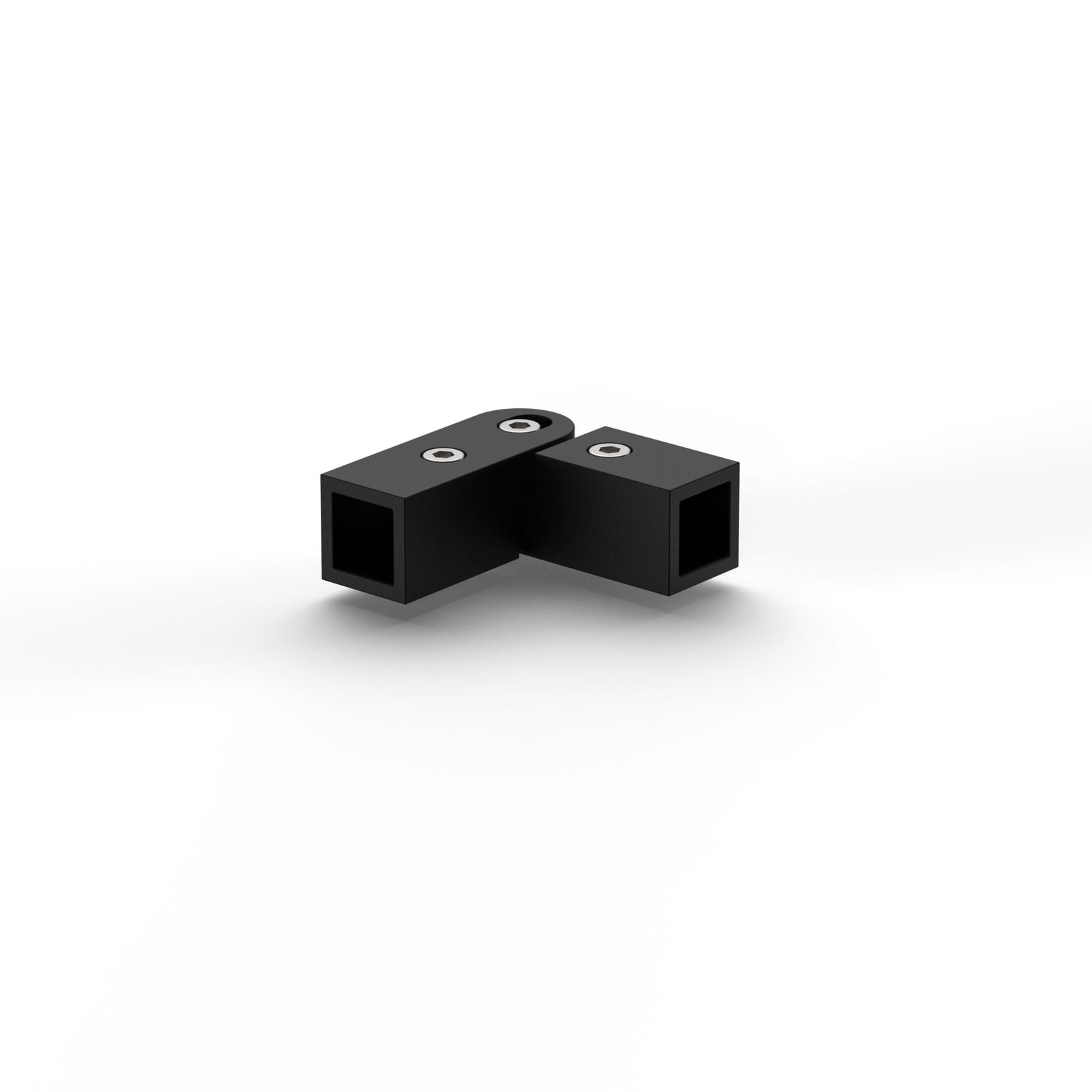 Ecke verstellbar für Stabistange eckig 15×15 mm, tiefschwarz matt