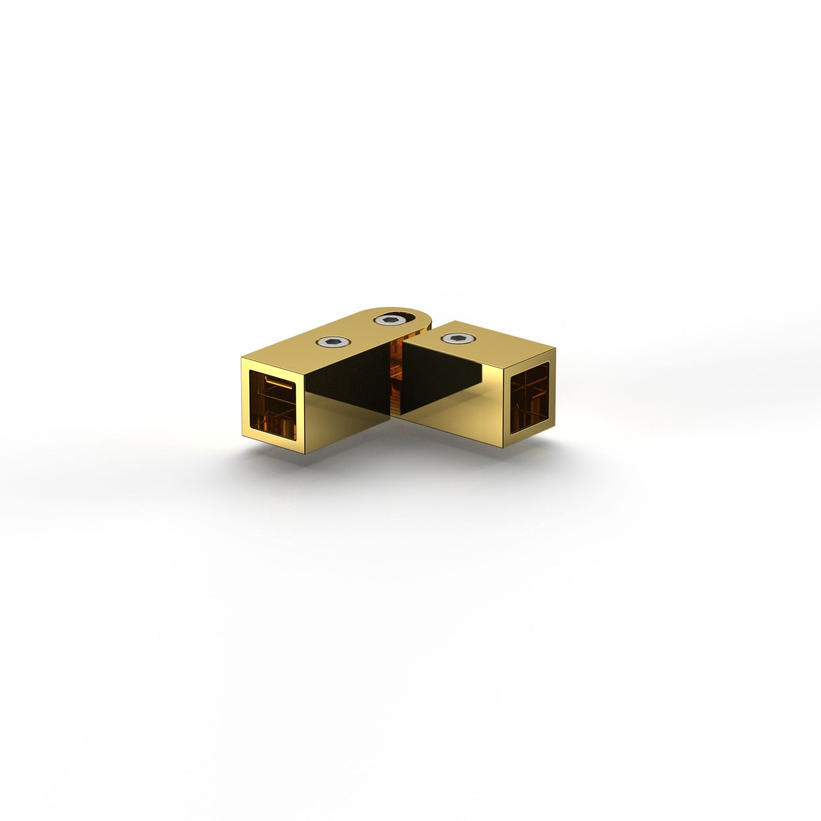 Ecke verstellbar für Stabistange eckig 15×15 mm, Goldoptik