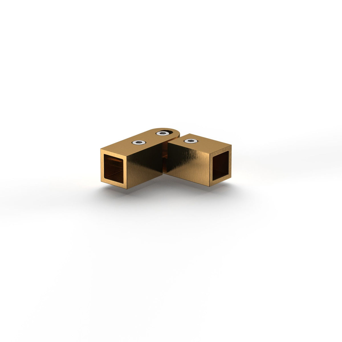 Ecke verstellbar für Stabistange eckig 15×15 mm, Goldbronze gebürstet