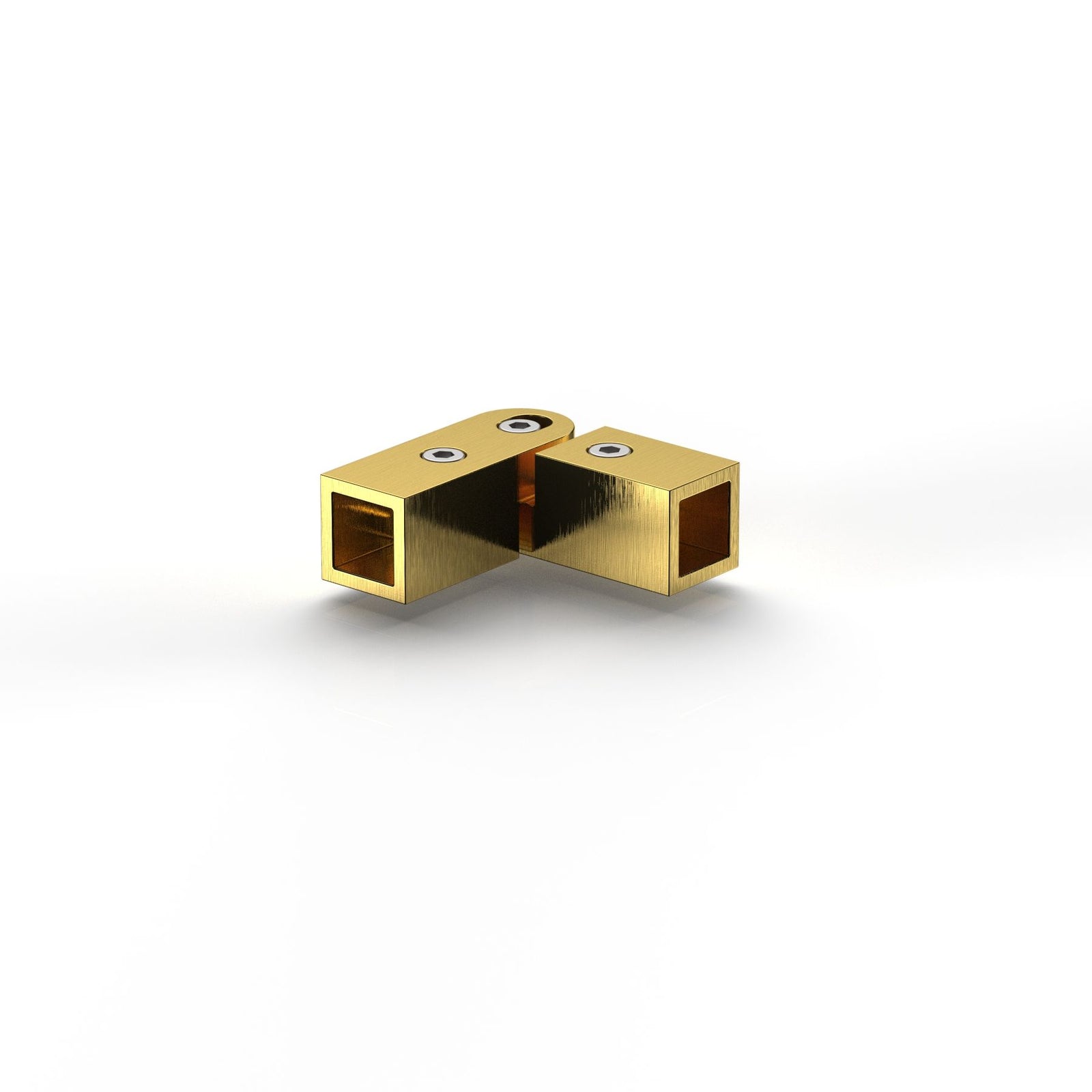 Ecke verstellbar für Stabistange eckig 15×15 mm, Goldoptik gebürstet