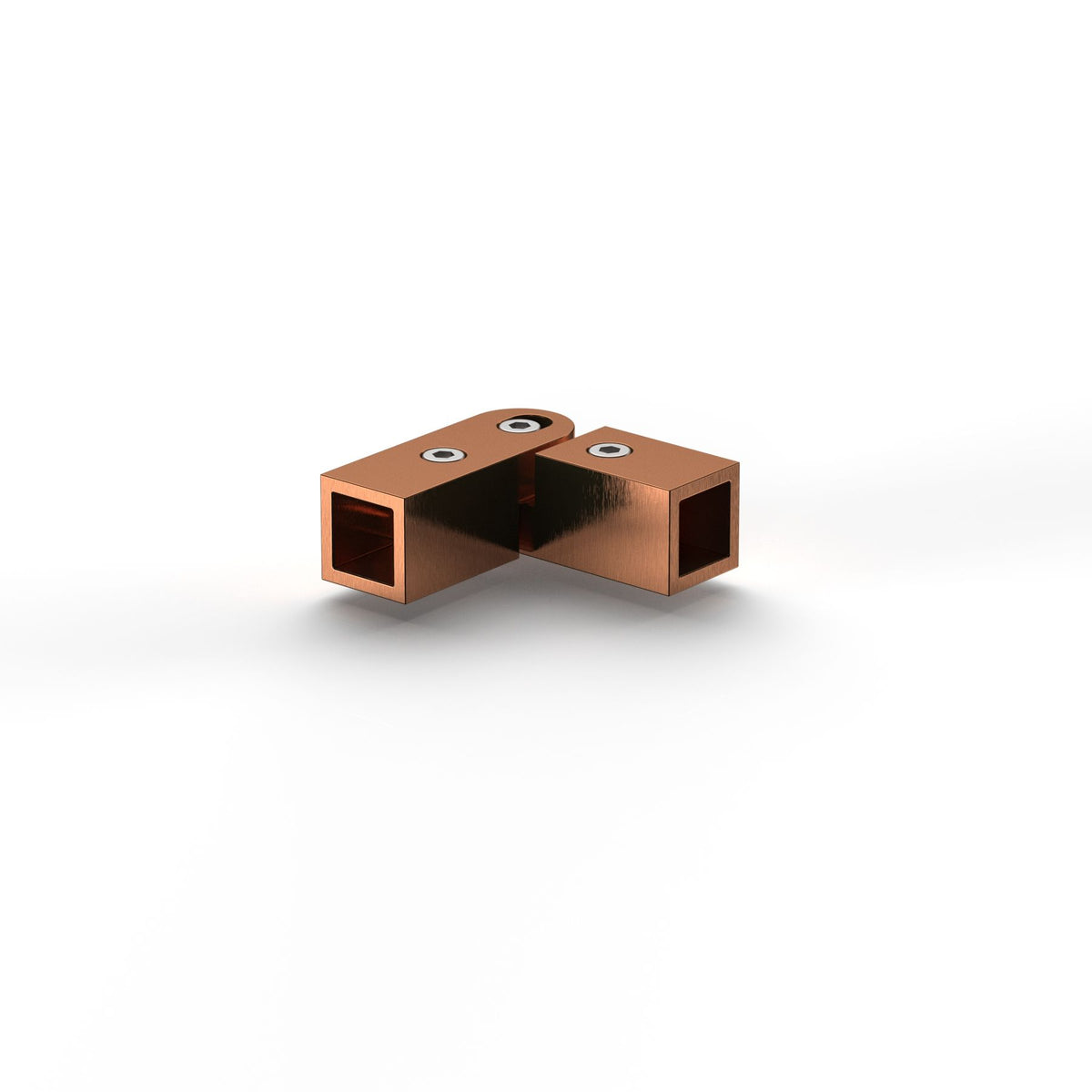 Ecke verstellbar für Stabistange eckig 15×15 mm, Kupferoptik gebürstet