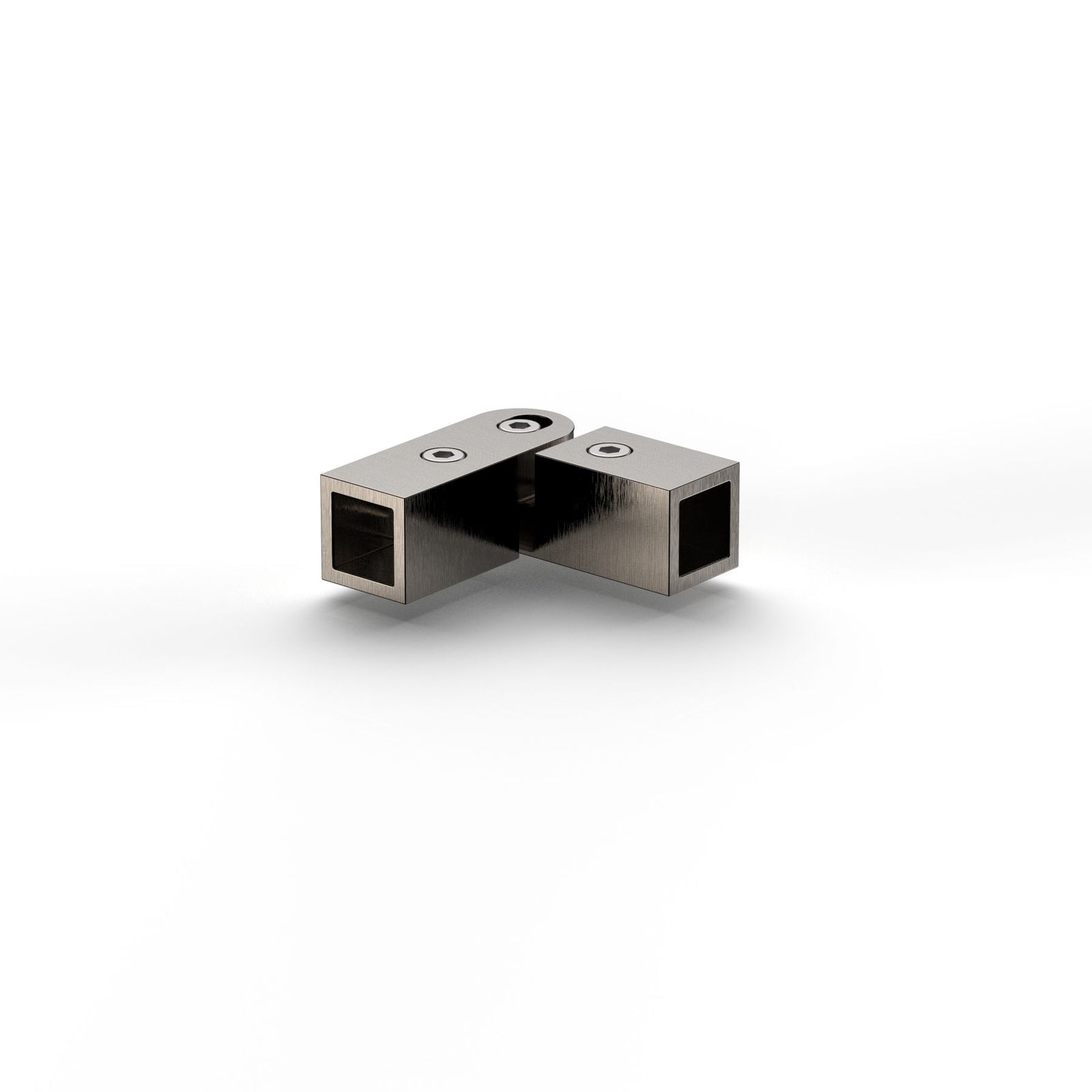 Ecke verstellbar für Stabistange eckig 15×15 mm, Graphitmetall-Optik gebürstet
