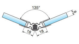 Flexible Magnetdichtung für alle Winkel – Für 6 oder 8 mm Glas – 1 Paar (2-tlg.) – Art.Nr. 8874