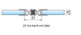 Flexible Magnetdichtung für alle Winkel – Für 6 oder 8 mm Glas – 1 Paar (2-tlg.) – Art.Nr. 8874