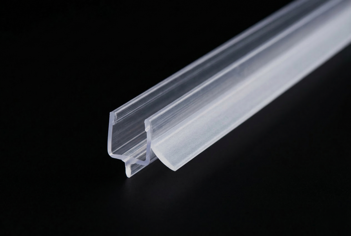 Duschdichtung 8879 – kurze Abtropfleiste &amp; Lippe, 4 mm Spalt