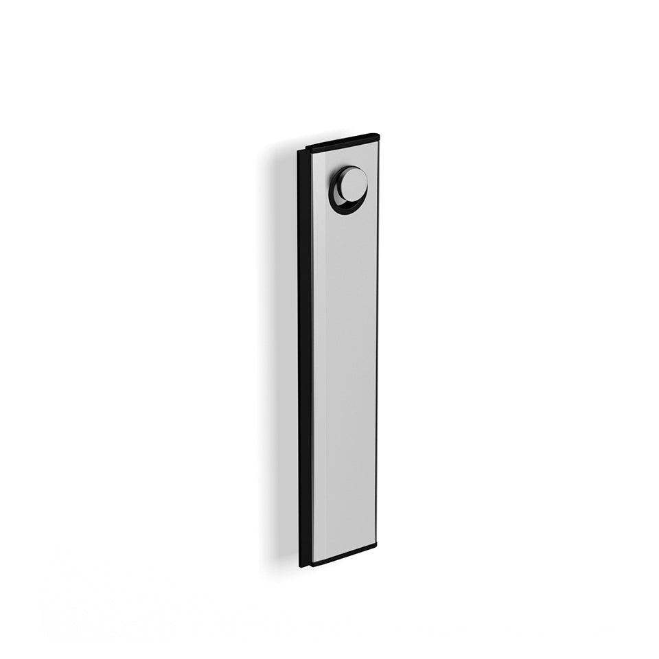 Design-Wischer mit Wandhaken, Aluminium eloxiert, schwarze Wischlippe