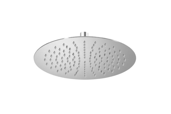 Runde Regenbrause aus poliertem Edelstahl, extraflach 2 mm, 300 mm
