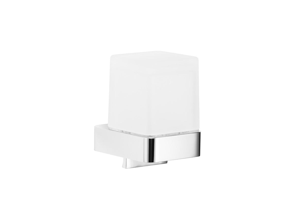 Seifenspender Wandmodell eckiges Milchglas, 150 ml
