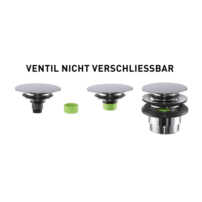 Design-Ablaufventil rund multifunktional