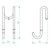 Halter für Duschabtrennung mit 2 Haken – für Glas bis 10 mm