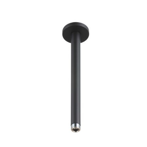 Runder Brausearm für die Deckenmontage, schwarz matt, 120 mm