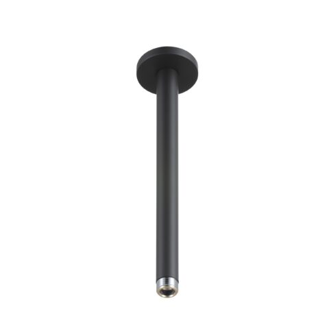 Runder Brausearm für die Deckenmontage, schwarz matt, 240 mm
