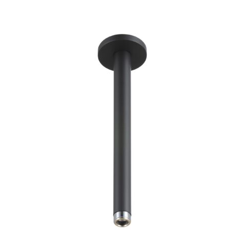 Runder Brausearm für die Deckenmontage, schwarz matt, 360 mm