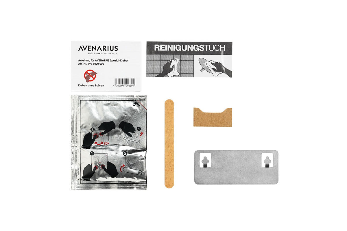 Wandbefestigungs-Set zum Kleben, Wandbefestiger und Spezialkleber