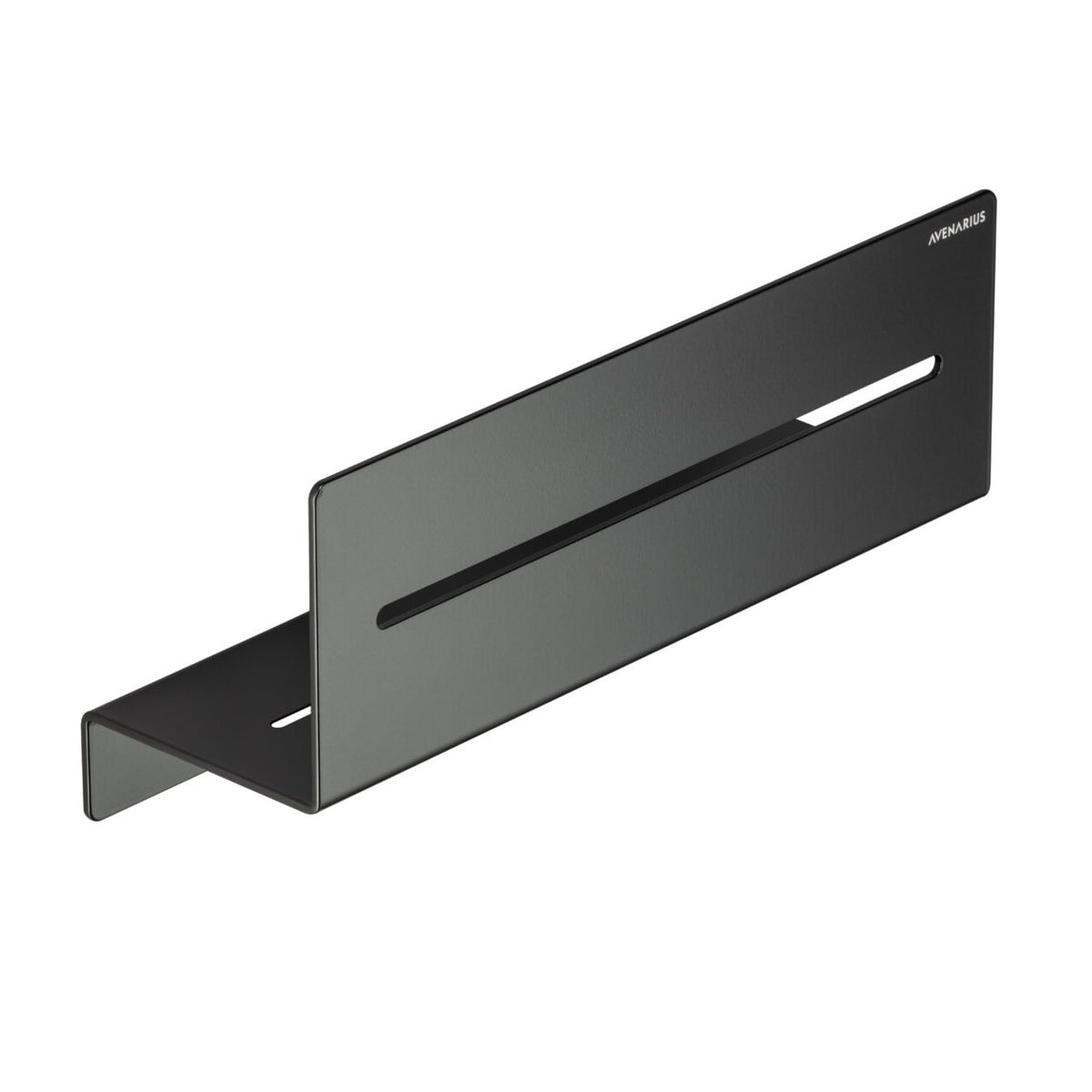 Duschablage gerade, 300 mm breit, schwarz