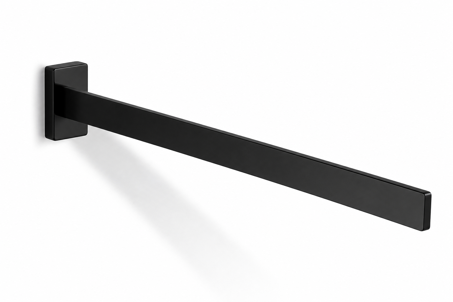 Giese Handtuchhalter starr einarmig eckig 310 mm in Schwarz matt