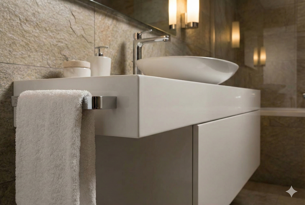 Giese Handtuchhalter für Waschtisch- oder Scharankmontage