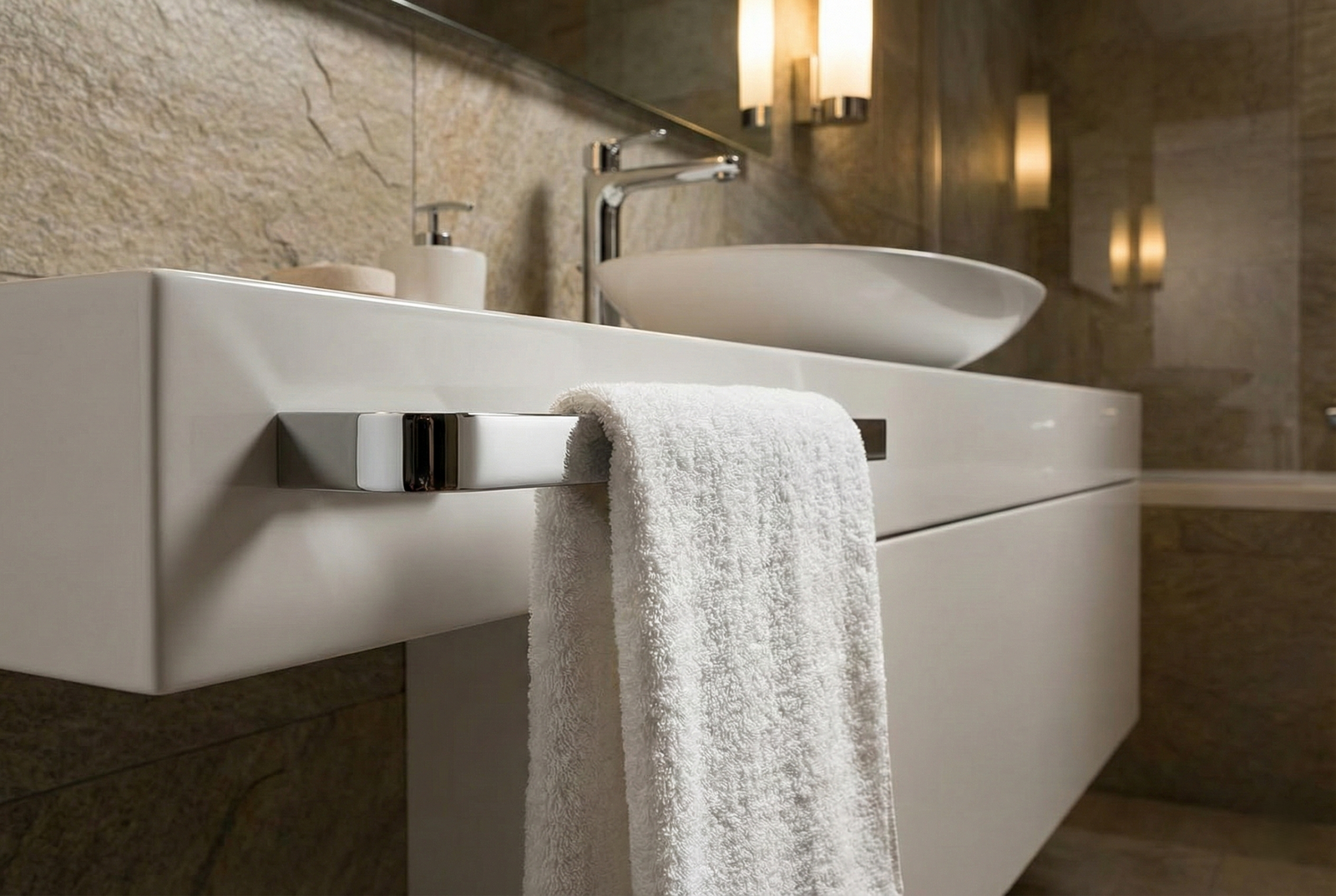 Giese Handtuchhalter für Waschtisch- oder Scharankmontage