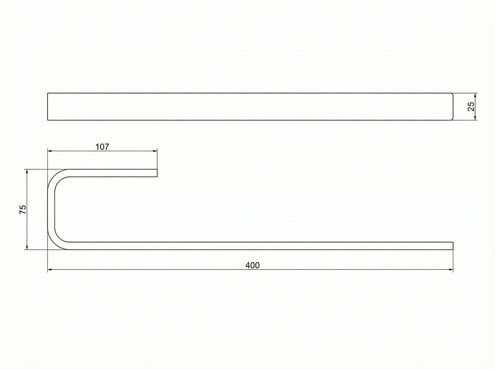 Giese Handtuchhalter für Waschtisch- oder Scharankmontage
