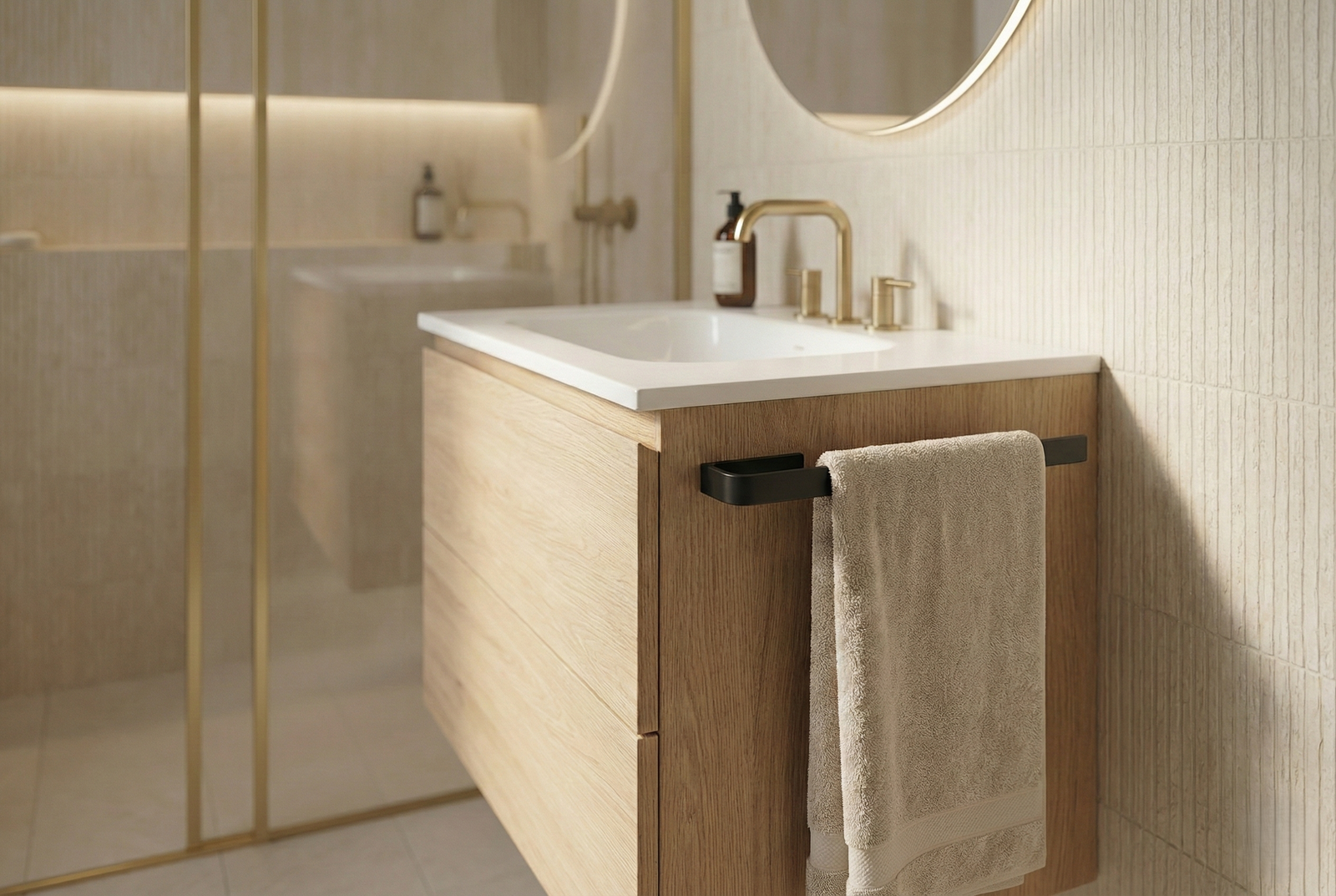 Giese Handtuchhalter für Waschtisch- oder Scharankmontage