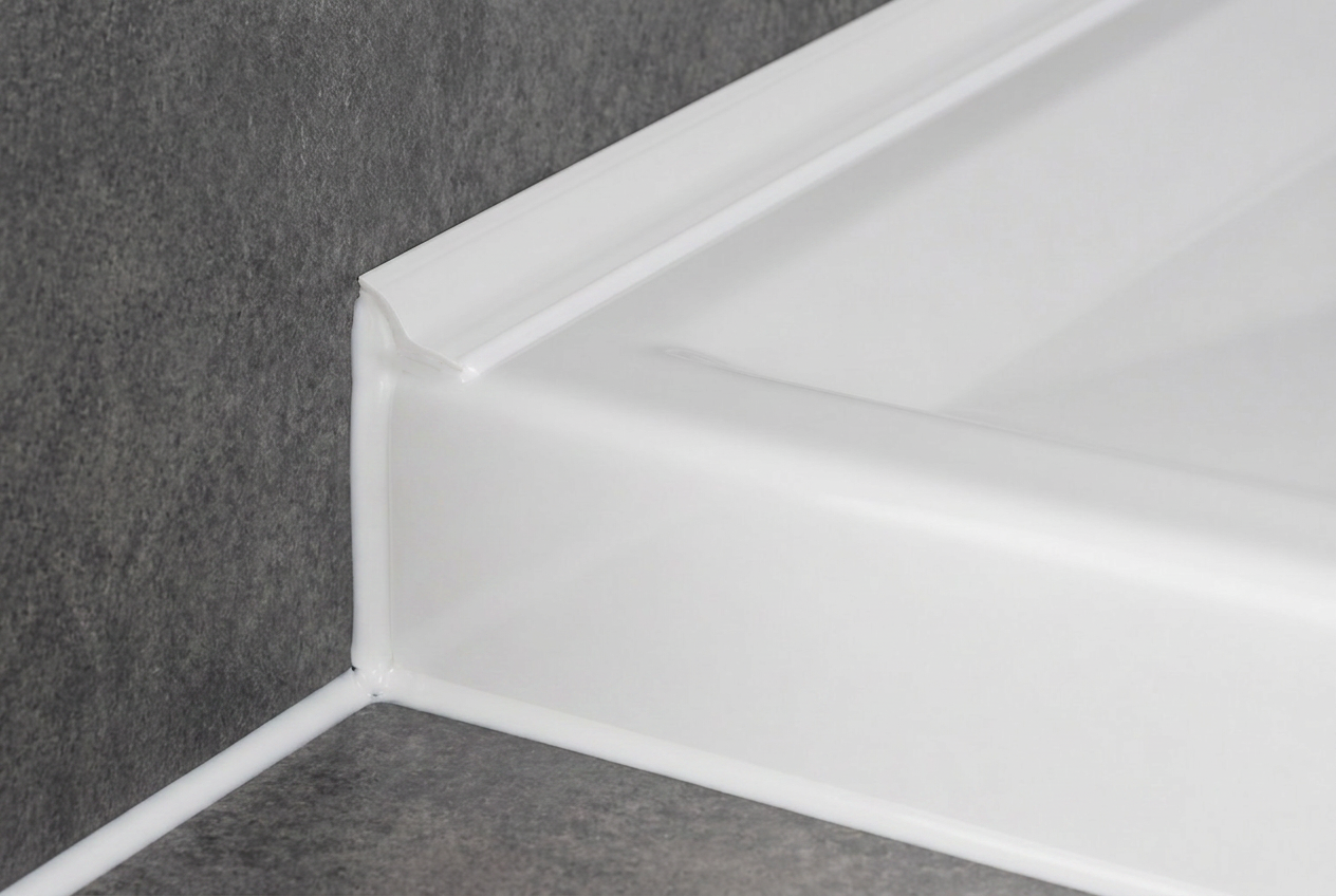 Aluminium-Hohlkehlprofil BH/20 – antibakteriell weiß, 100/200/250 cm