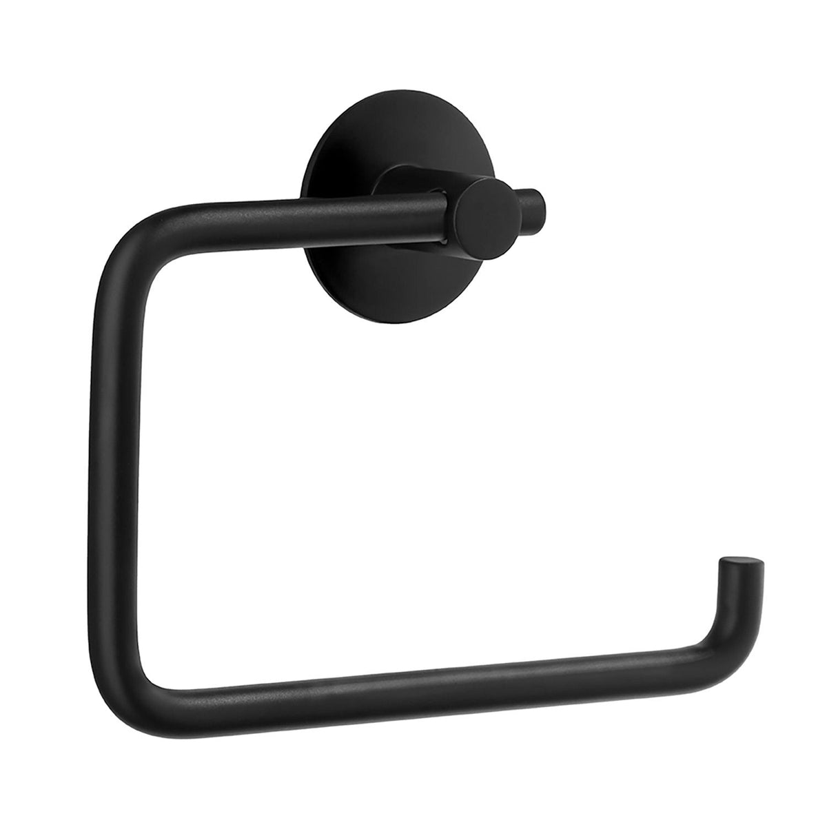 Selbstklebender Toilettenpapierhalter, offen, Schwarz