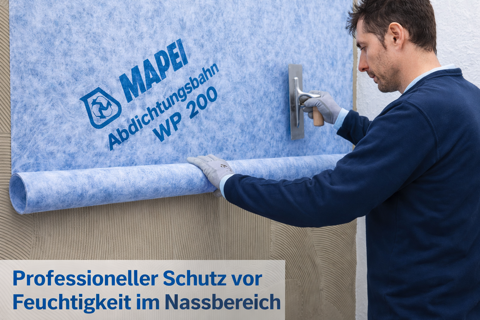 Mapei Abdichtungsbahn WP 200 – 2,5/5/10/30 m, wasserdicht, flexibel für Dusche & Bad – Art.Nr. 2850210