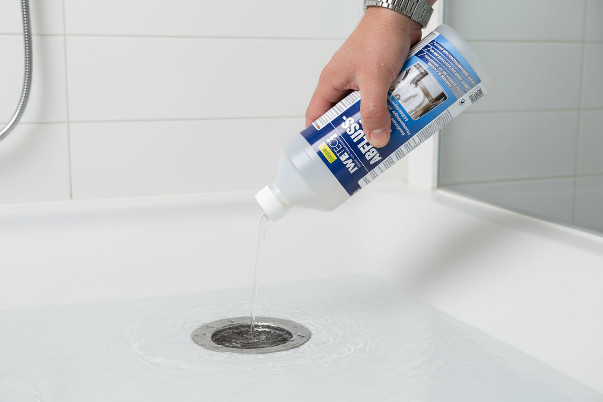 Iwetec Abfluss-Free Flüssig-Rohrreiniger 1 Liter – Chlorfrei, geruchslos, löst organische Verstopfungen